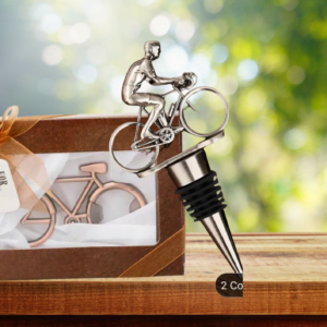 Bicycle bottle opener and Wine Stopper - Gift set
